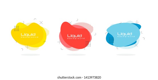 Abstract liquid shape. Fluid design. Modern vector illustration.