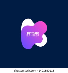 Abstract liquid shape. Fluid design. Modern vector illustration. eps10.