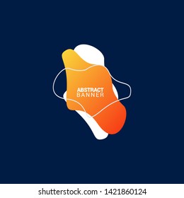 Abstract liquid shape. Fluid design. Modern vector illustration. eps10.