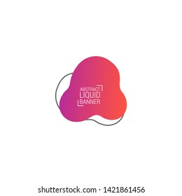Abstract liquid shape. Fluid design. Modern vector illustration. EPS10