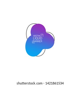 Abstract liquid shape. Fluid design. Modern vector illustration. EPS10