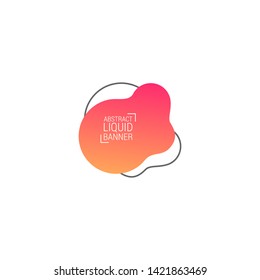 Abstract liquid shape. Fluid design. Modern vector illustration. EPS10