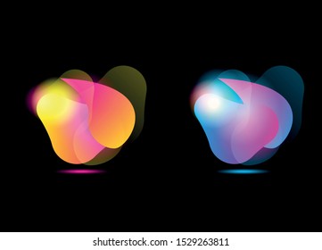 abstract liquid shape. Fluid design. isolated gradient waves with geometric. Design template vector