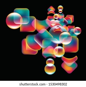 Abstract liquid shape. Fluid design.