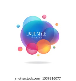 Abstract liquid shape. Fluid design, abstract modern graphic elements. Dynamical colored forms and line. Gradient abstract banners with flowing liquid shapes