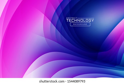Abstract liquid shape. Fluid design. Isolated gradient waves with geometric lines, dots. Vector illustration.