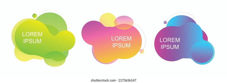 abstract liquid shape. Fluid design . Isolated gradient waves . Modern vector illustration