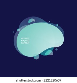 abstract liquid shape. Fluid design . Isolated gradient waves . Modern vector illustration