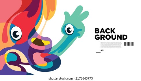 Forma líquida abstracta. Diseño geométrico fluido. Olas de gradiente aisladas con líneas geométricas, puntos, patrón batik Indonesia. Ilustración vectorial.