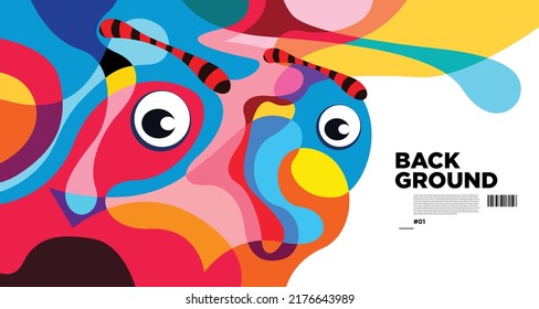 Abstract liquid shape. Fluid geometric design. Isolated gradient waves with geometric lines, dots, batik Indonesia pattern. Vector illustration.