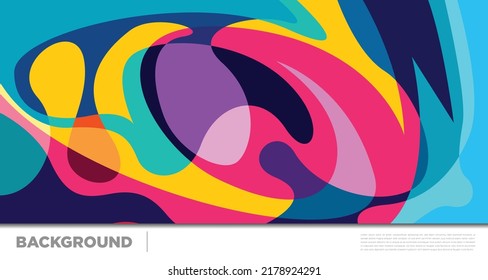 Abstrakte flüssige Form. Fließendes geometrisches Design. Einzeln Farbverlauf-Wellen mit geometrischen Linien, Punkte, Batik Indonesien Muster. Vektorgrafik.
