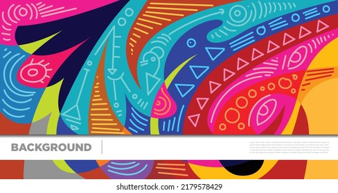 Abstract liquid shape. Fluid geometric design. Isolated gradient waves with geometric lines, dots, batik Indonesia pattern. Vector illustration.

