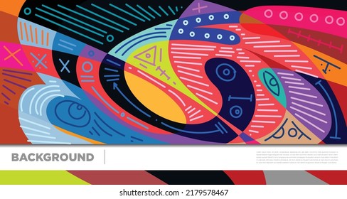 Abstract liquid shape. Fluid geometric design. Isolated gradient waves with geometric lines, dots, batik Indonesia pattern. Vector illustration.
