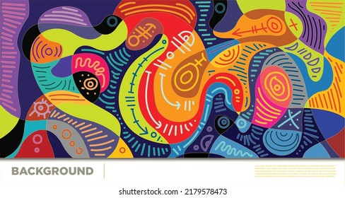 Abstract liquid shape. Fluid geometric design. Isolated gradient waves with geometric lines, dots, batik Indonesia pattern. Vector illustration.

