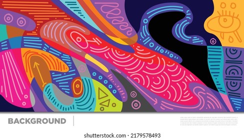 Forma líquida abstracta. Diseño geométrico fluido. Olas de gradiente aisladas con líneas geométricas, puntos, patrón batik Indonesia. Ilustración vectorial.
