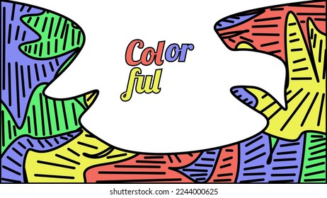 Abstract liquid shape. Fluid geometric design.colorful waves with geometric lines, dots.vector