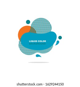abstract liquid shape graphic elements. fluid color design. Template for presentation, logo, banner. Vector illustration.
