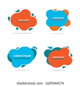 abstract liquid shape graphic elements. fluid color design. Template for presentation, logo, banner. Vector illustration.
