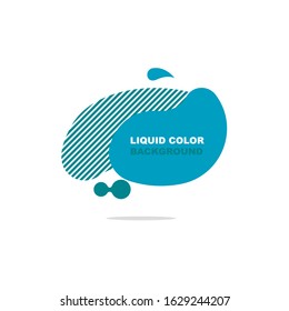 abstract liquid shape graphic elements. fluid color design. Template for presentation, logo, banner. Vector illustration.
