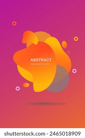 abstract liquid shape graphic elements. Colorful gradient fluid design. Template for presentation, logo, banner. Vector illustration.