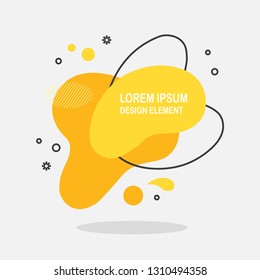 Abstract liquid shape isolated on white background. Gradient banner with fluid forms, wave, lines. Modern logo. Vector design