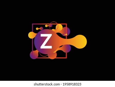 Abstract liquid shape Letter Z Logo design vector template.