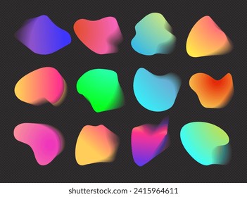 Abstract liquid shape modern gradient color style