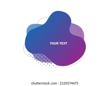 Abstract liquid shape. modern graphic elements. Fluid dynamical colored forms banner. Gradient abstract liquid shapes. Vector illustration.