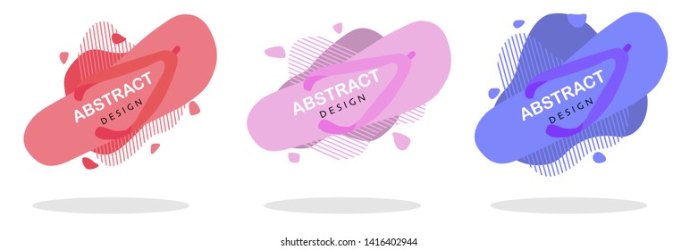 abstract liquid shape with summer flip flops vector