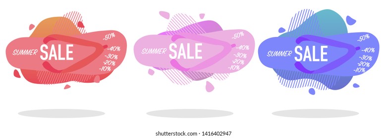 abstract liquid shape with summer flip flops vector