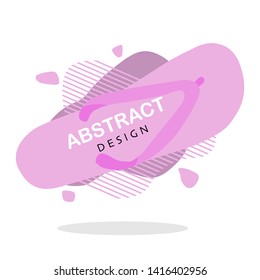 abstract liquid shape with summer flip flops vector