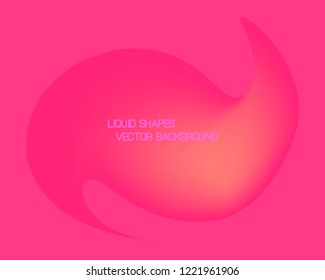 Abstract liquid shape vector design. Fluid unusual form illustration. Dynamic gradient shape fantasy element for covers, wallpapers, prints, presentation