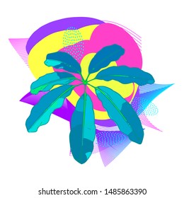 Abstract liquid shape. Vector of modern abstract background with trorpic leaves.Applicable for design cover, presentation, invitation, flyer, annual report, poster and business card, desing packaging.