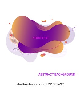 Abstract liquid shape.Banner simple shape template for presentation isolated on white background.Geometric liquid forms