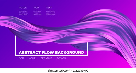 Abstract Liquid Shapes with 3D Effect. Modern Flow Background. Vector Illustration EPS10. Beautiful Interweaving. Purple Fluid. Creative Art Design. Abstract Wavy Liquid for Business, Banner, Cover.