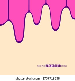 Resumen de formas líquidas fondo. Formas geométricas suaves. Las corrientes de pintura colorida caen por la pared. Para portadas, carteles, afiches, volantes, pancartas. Ilustración de color plano de la pintura actual.