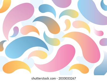 Abstract Liquid Shapes Background Using Soft Gradient Color. The Drop Pattern.