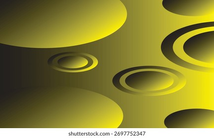Abstract Liquid Shapes Background Vector with Gradient Modern Colors and Golden Elements, Minimal Poster Template