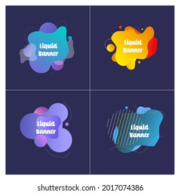 abstract liquid shapes banners template
