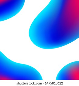 Abstract liquid shapes. Beautiful liquid fluid. Organic flowing liquid forms. Colorful paint splash. Abstract background. Gradient iridescent shapes. Viral bacteria. Background with bacteria.
