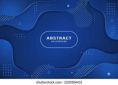 Abstract Liquid Shapes Blue Background Premium Vector