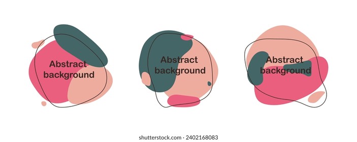 Resumen de formas líquidas para el diseño conjunto de plantillas de fondo moderno