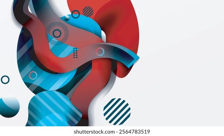 Abstract liquid shapes and lines background