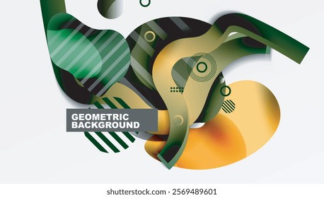 Abstract liquid shapes and lines background