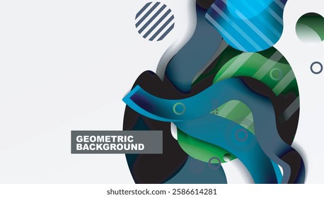 Abstract liquid shapes and lines background