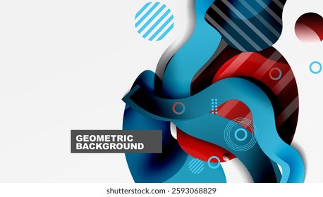 Abstract liquid shapes and lines background