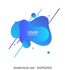Abstract Liquid shapes modern graphic elements fluid design forms and line gradient abstract banners template