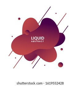 Abstract Liquid shapes modern graphic elements fluid design forms and line gradient abstract banners template