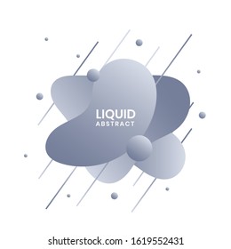 Abstract Liquid shapes modern graphic elements fluid design forms and line gradient abstract banners template