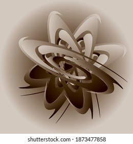 Abstract liquid spiral paint background. Vector illustration